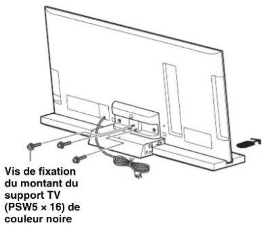 SONY SUB400S - Installez le téléviseur sur le support TV. - 2