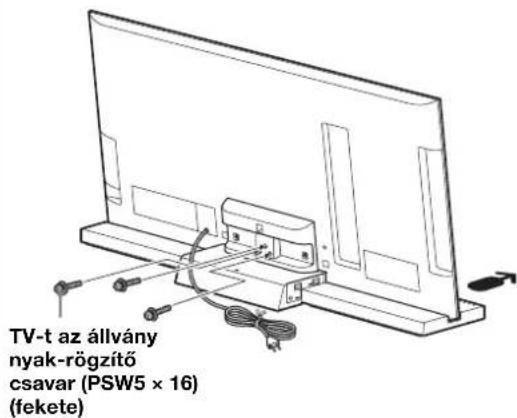 SONY SUB400S - A harom nyak- rogzitocsavarral (PSW5 × 16) fekete (mellekelve) rogzitse a TV-t a TV- allvanyhoz. - 1