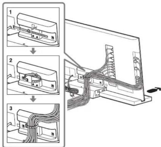 SONY SUB400S - Installare il tevisore sul supporto per tevisore. - 4