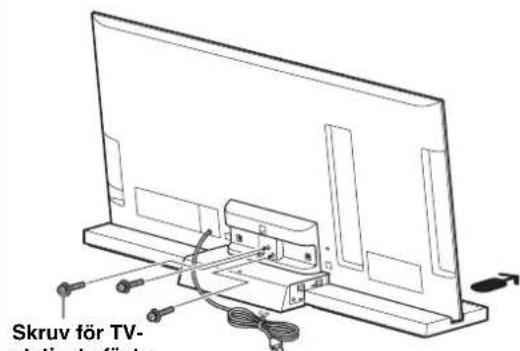 SONY SUB400S - Installera TV-apparaten på TV-stativet. - 3