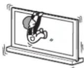 SONY SUB400S - Ne vous appuyez pas sur le téléviseur et ne vous suspendez pas au support TV. - 1
