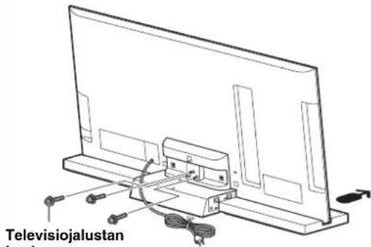 SONY SUB400S - Kiinnitä television ja televisionjalusta kolmella televisionjalustan kaulaosan kiinnitsruuvilla (PSW5 × 16) musta (sisälty toimitukseen). - 1