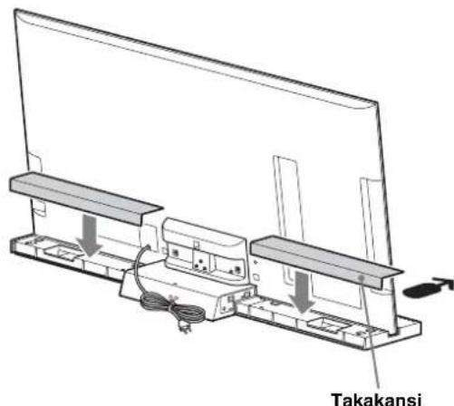 SONY SUB400S - Kiinnitä takakansi televisionjalustaan. (Koskee vain mallia SU-B550S) - 1