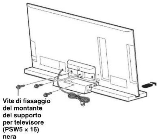 SONY SUB400S - Installare il tevisore sul supporto per tevisore. - 2