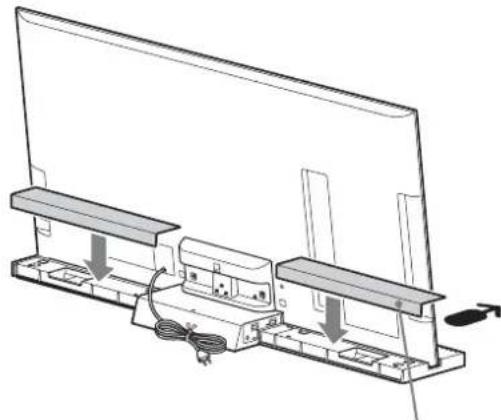 SONY SUB400S - Attach the Rear Cover to the TV Stand. (For SU-B550S model only) - 1