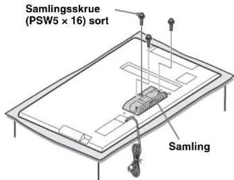 SONY SUB400S - Fastgör den medfølgende samling bag på tv'et med de tre skruer (PSW5 × 16) sort (medfølger). - 1