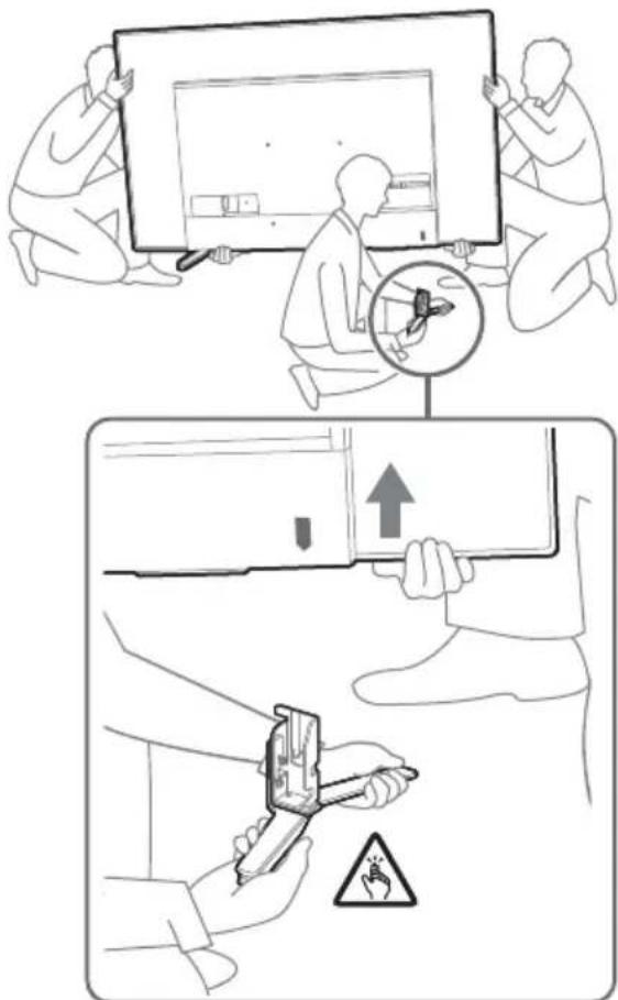 SONY Bravia OLED KD55A89 - Ta bort bordsstativet från TV:n - 1