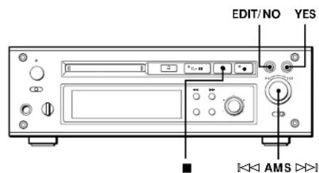 SONY MDSJ3000ES - Combinaison de plusieurs plages enregistrées (fonction COMBINE) - 2
