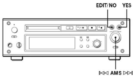 SONY MDSJ3000ES - Effacement d'un enregistrement (fonction ERASE) - 1
