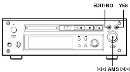 SONY MDSJ3000ES - Déplacement d'une plage enregistrée (fonction MOVE) - 2