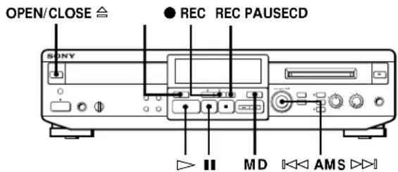 SONY MXDD1 - Enregistrement manuel sur un MD - 1