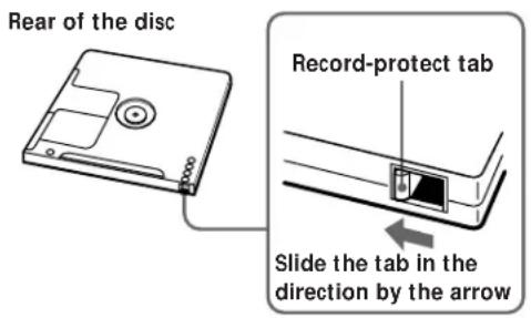 SONY MXDD1 - To protect an MD against accidental erasure - 1