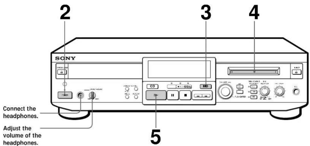 SONY MXDD1 - Playing an MD - 1