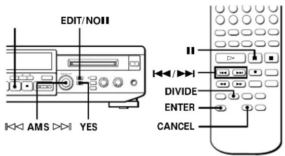 SONY MXDD1 - Dividing Recorded Tracks (Divide Function) - 2