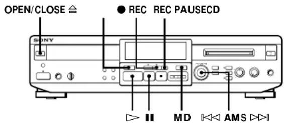 SONY MXDD1 - Recording on an MD Manually - 1