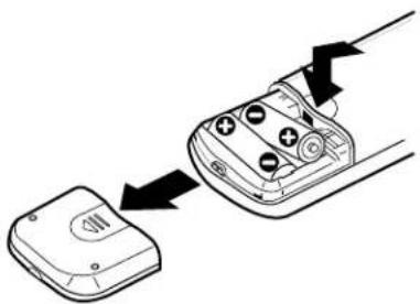 SONY MXDD1 - Inserting batteries into the remote - 1