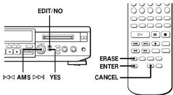 SONY MXDD1 - Erasing Recordings (Erase Function) - 2