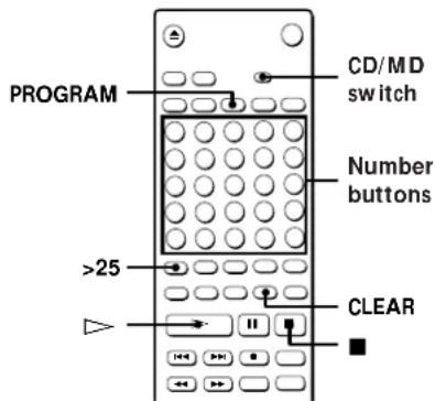 SONY MXDD1 - Playing Tracks on a CD in the Desired Order (Program Play) - 2
