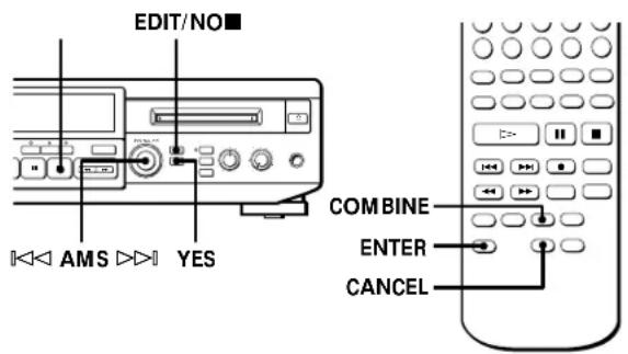 SONY MXDD1 - Combining Recorded Tracks (Combine Function) - 2