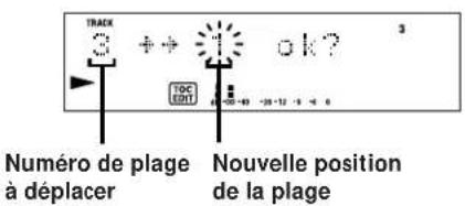 SONY MXDD1 - Déplacement d'une plage enregistrée (fonction de déplacement) - 4