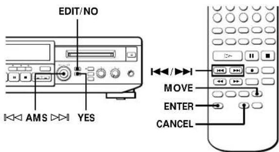 SONY MXDD1 - Moving Recorded Tracks (Move Function) - 2