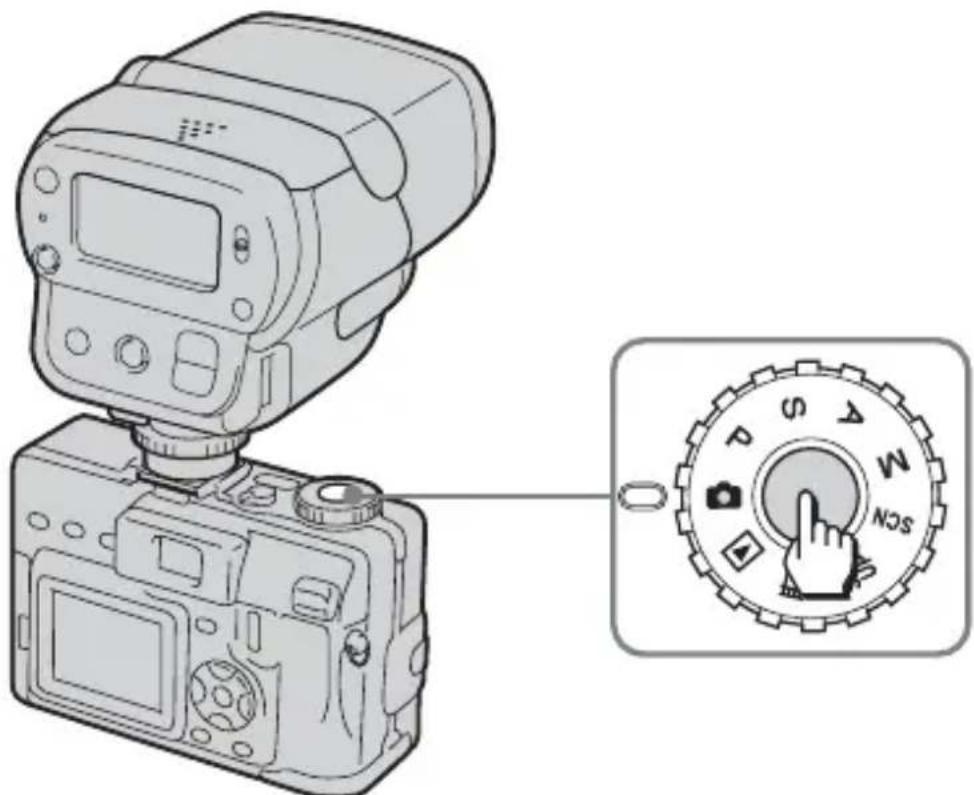 SONY HVLF32X - Appuyez légèrement sur le bouton de l'obturateur de l'appareil photo numérique pour valider l'image. Appuyez ensuite à fond sur le bouton de l'obturateur. - 1