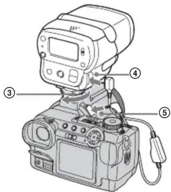 SONY HVLF32X - En cas d'utilisation d'un apparéil photo numérique non compatible avec la griffe porte-accessoire intelligente - 3