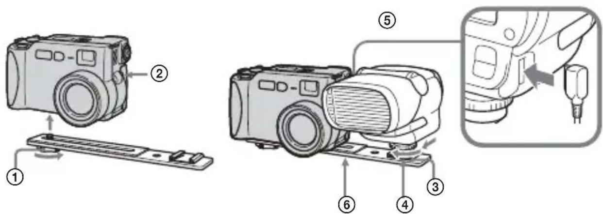SONY HVLF32X - Cuando utilise una cámara digital sin zapata para accesorios - 2
