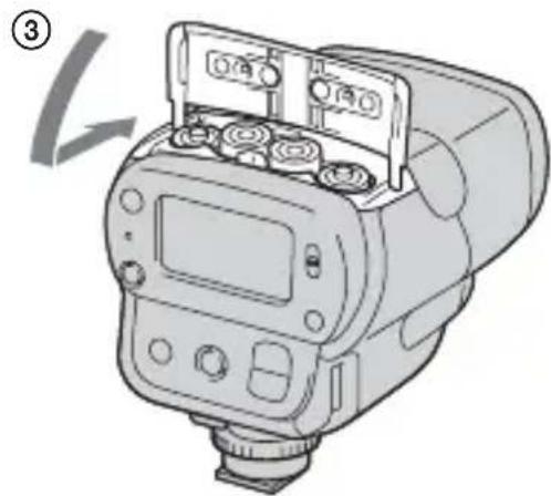 SONY HVLF32X - Mise en place des piles - 2