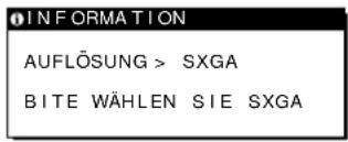 SONY SDMN80 - Wenn BITE WAHLEN SIE SXGA auf dem Bildschirm erscheint - 1