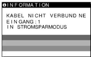 SONY SDMN80 - Die Meldung KABEL NICT VERBUNDEN erscheint auf dem Bildschirm. - 1