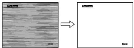 SONY SDMN80 - Touch the (+) /  (-) keys until the horizontal stripes are at a minimum. - 1