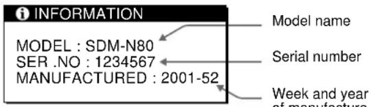 SONY SDMN80 - While the monitor is receivinga video signal, touch and hold the MENU key for more than 5 seconds. - 2