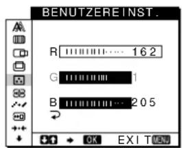 SONY SDMN80 - Einstellen der Farbtemperatur (FARBE) - 1