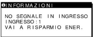 SONY SDMN80 - Se sullo schermo appeare il messaggio NO SEGNALE IN INGRESSO - 1