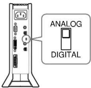 SONY SDMN80 - Étape 2: vérifiez le commutateur de sélection numérique/ analogique - 1