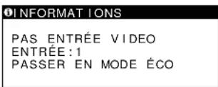 SONY SDMN80 - Si I'indication PAS ENTREE VIDEO apparait sur I'ecran - 1