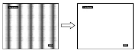 SONY SDMN80 - Touch the (+) /  (-) keys until the vertical stripes disappear. - 1