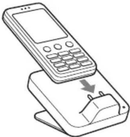 SONY TDMMP10 - De mobiele telefoon op de aansluiting van het apparaat plaatsen - 1