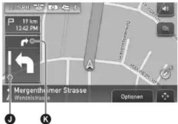 12/5 PM 19 km 12/42 PM Mergenthalmer Strasse Wenzelstrasse Optionen J K