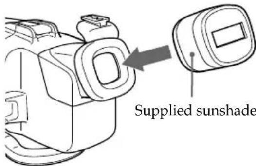 SONY MPKDVF5M - Using the supplied sunshade - 2
