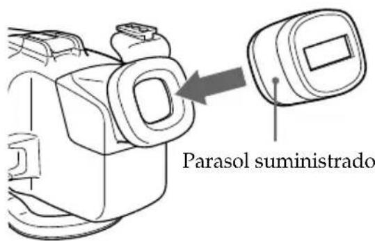 SONY MPKDVF5M - Uso del parasol suministrado - 2