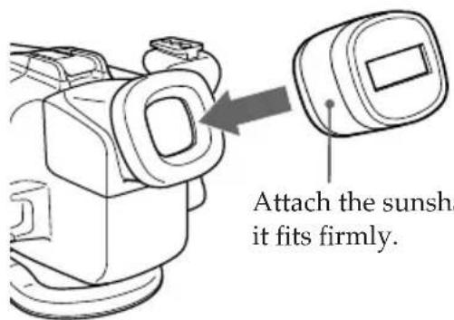 Attach the sunsh it fits firmly.