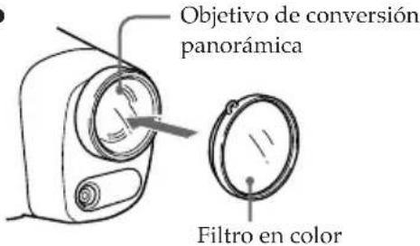 SONY MPKDVF7 - Fijación del filtro en color suministrado - 1