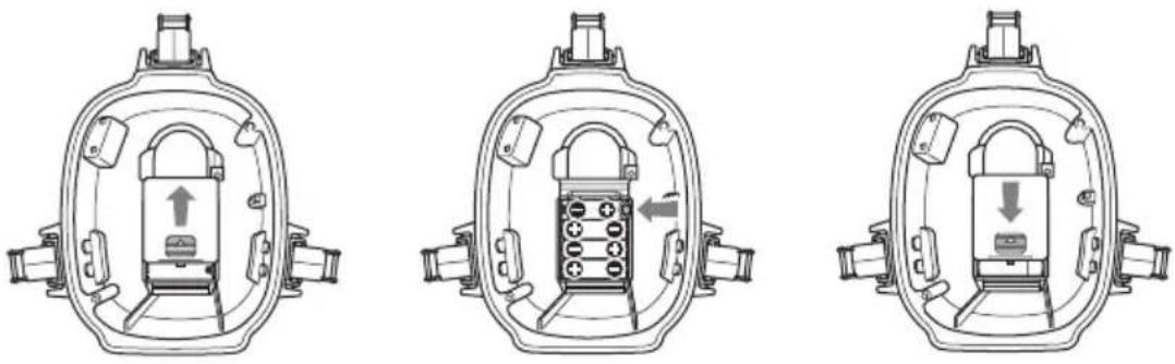 SONY MPKDVF7 - Vorbereiten des Unterwassergehäuses (Akku einlegen) - 6