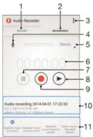 SONY STM10 - Enregistreur audioPrésentation de l'application - 1