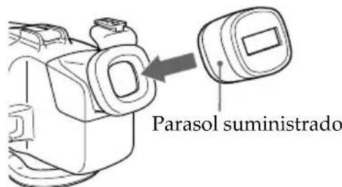 SONY MPKDVF3 - Uso del parasol suministrado - 1