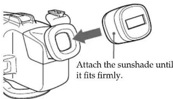 SONY MPKDVF2 - Using the supplied sunshade - 1