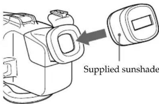 SONY MPKDVF4 - Using the supplied sunshade - 2