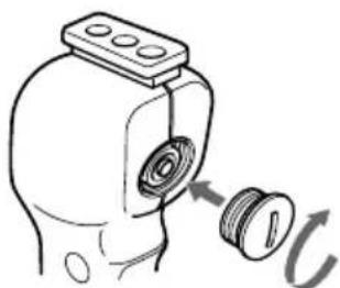 SONY MPKDVF6 - Insert the lithium battery into the grip. - 3